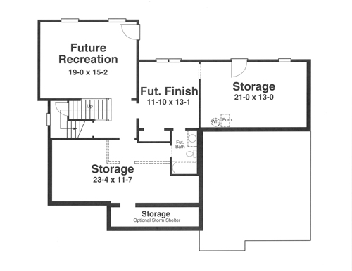 Lower Level image of HARRINGTON House Plan